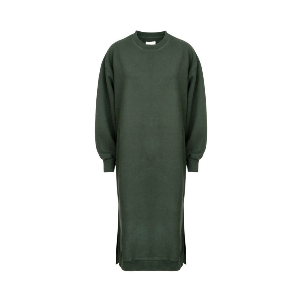 Âme Antwerp Dancy Sweatshirt Maxi Dress in Bistrot Green - Size oversized M